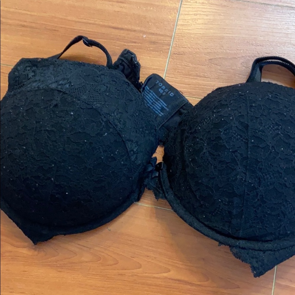 Black Lace Plunge 40D Torrid Bra